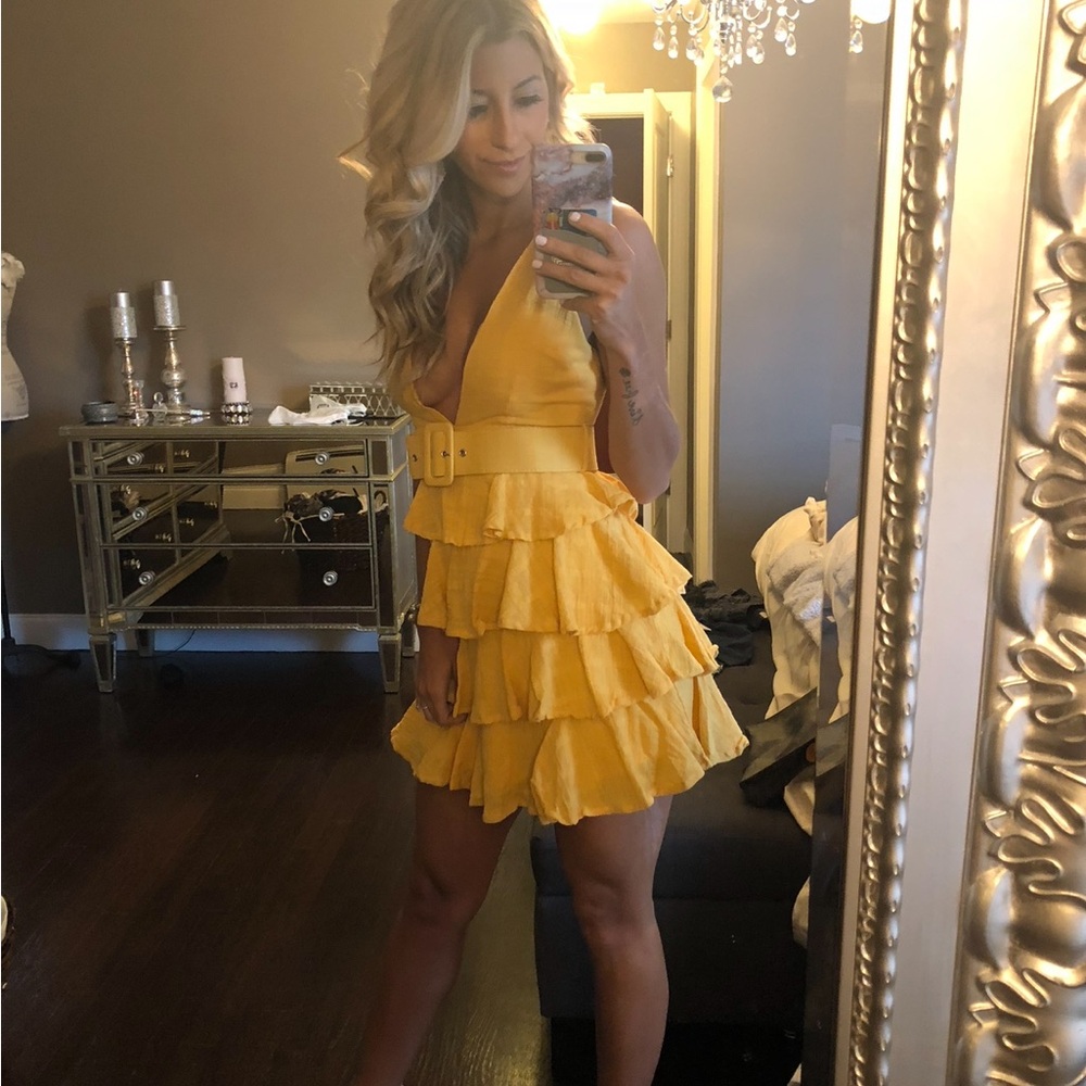 Yellow Ruffled Dress